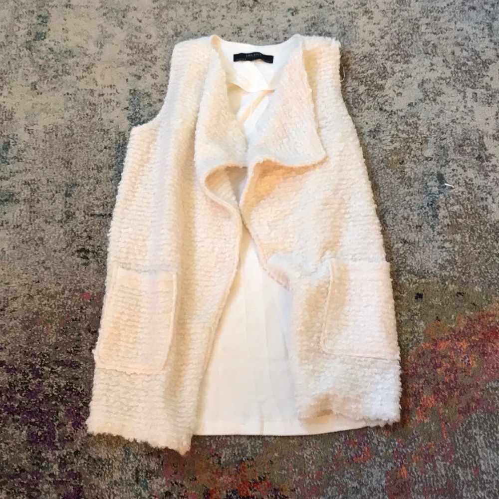 Zara cream colored vest